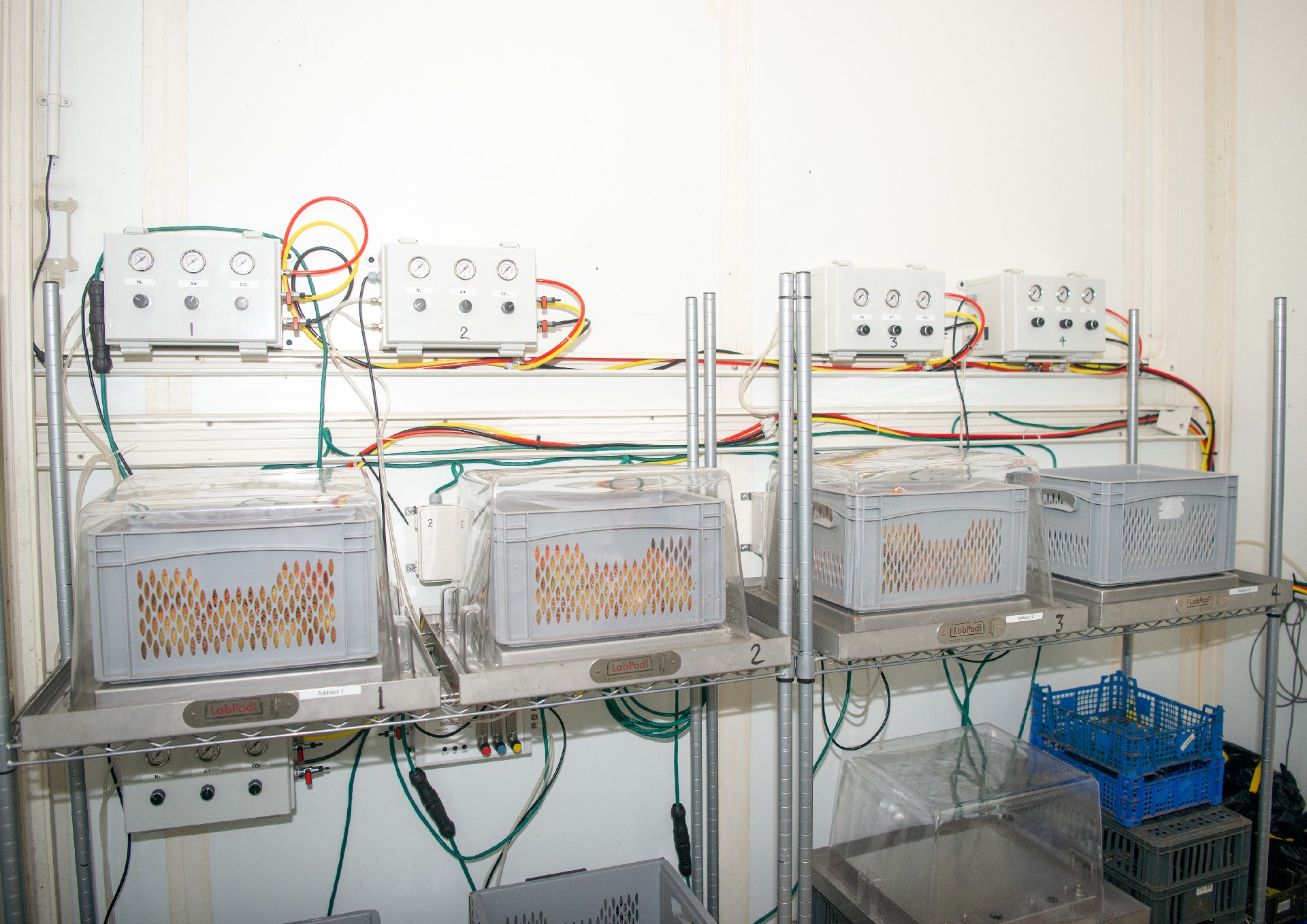 LabPod system with multiple small chambers for controlled environment testing